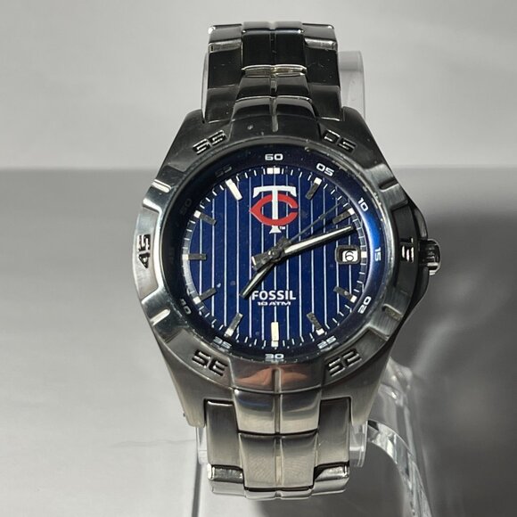 Minnesota Twins MLB Stainless-Steel Men's Watch by Fossil NEW (RARE) - Picture 6 of 8